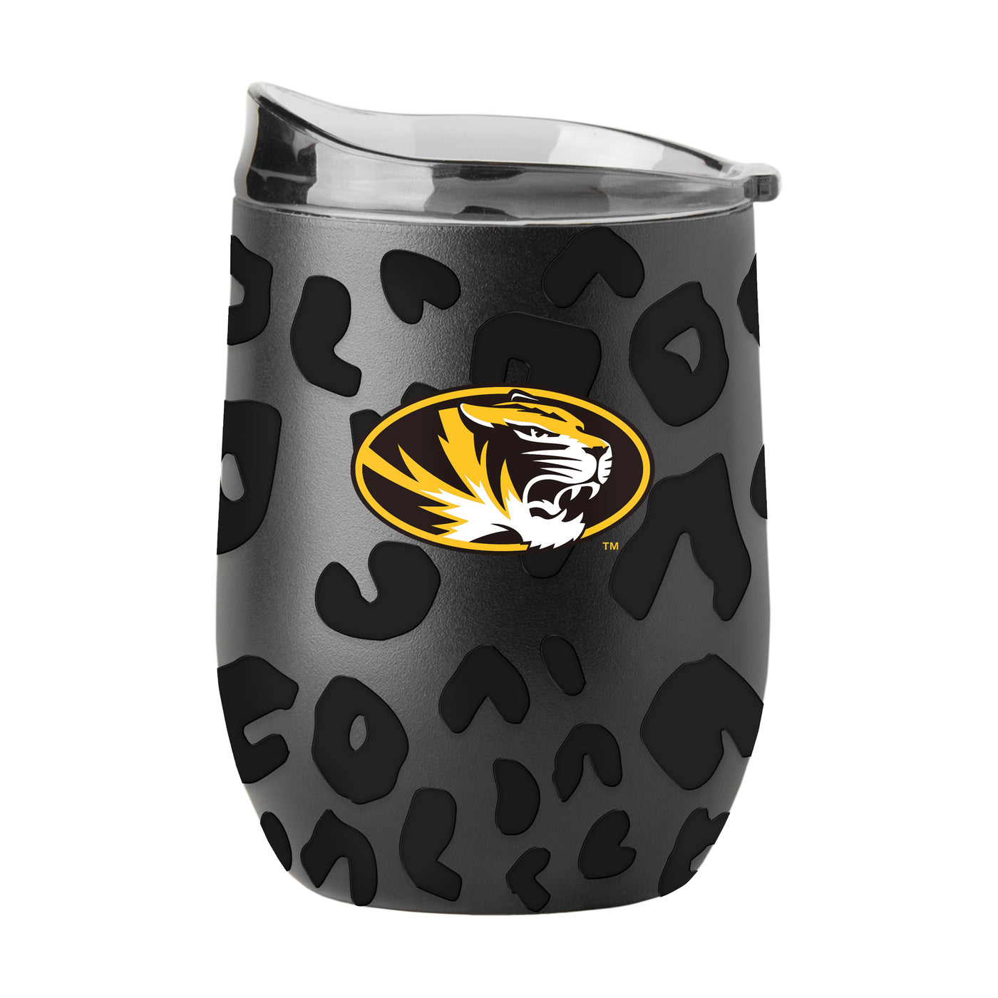 Missouri Leopard 16oz Black Powdercoat Curved Beverage