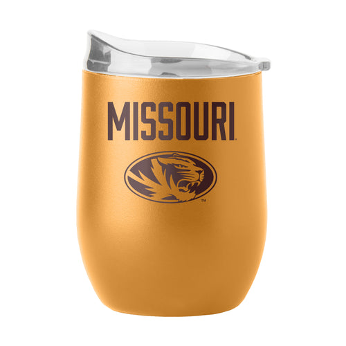 Missouri 16oz Huddle powder-coated curved beverage tumbler with Logo Brands branding, featuring a sleek design and durable finish.