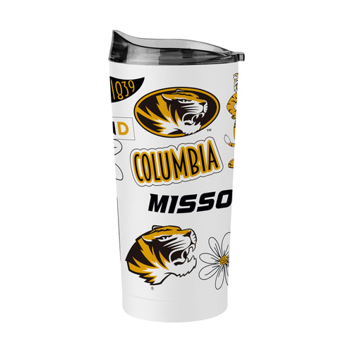 Missouri 20oz Native Powder Coat Tumbler from Logo Brands, durable drinkware with a colorful Native design and stainless steel construction.