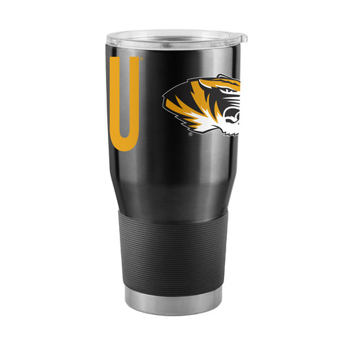 Missouri 30oz Overtime stainless steel tumbler with logo branding, insulated drinkware for hot and cold beverages.