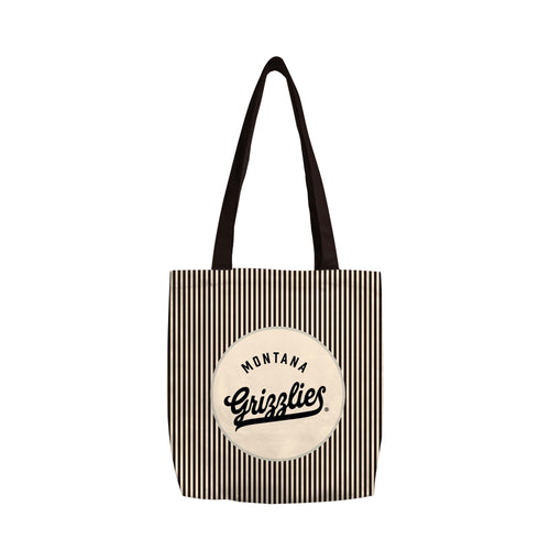 Montana Classic Canvas Tote bag by Logo Brands, showing durable beige canvas material with sturdy handles and spacious interior.