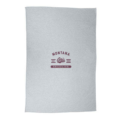Montana Athletic Gray Sublimated Sweatshirt Blanket