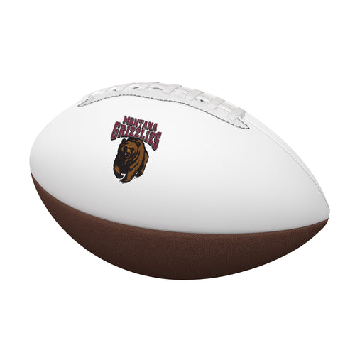 Montana Mini Autograph Football recreation by Logo Brands, featuring a small leather football with space for signatures.