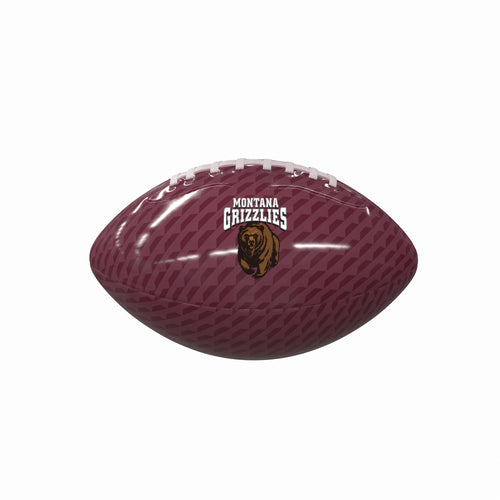 Montana Carbon Fiber Mini Size Glossy Football for recreation by Logo Brands, with a sleek carbon fiber design.