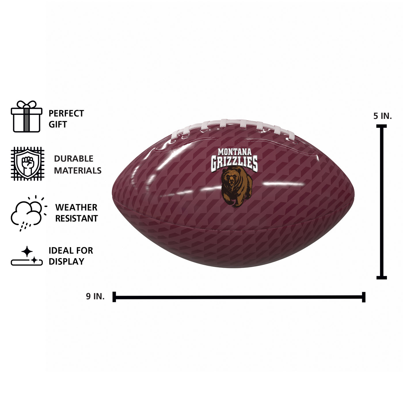 Montana Carbon Fiber Mini Size Glossy Football