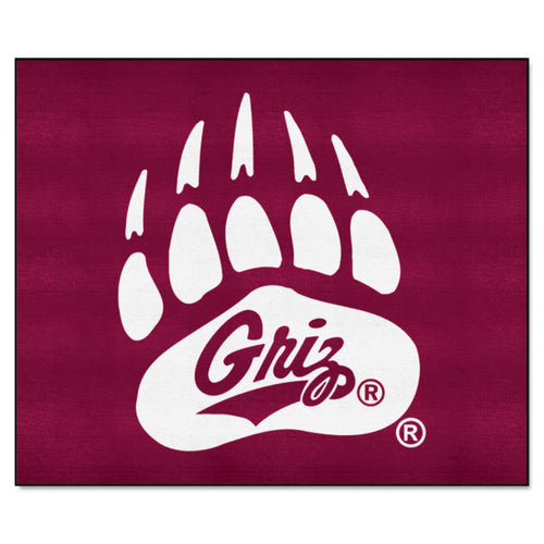 University of Montana Tailgater Mat by Logo Brands, outdoor mat with Montana logo and maroon color, perfect for game day gatherings.