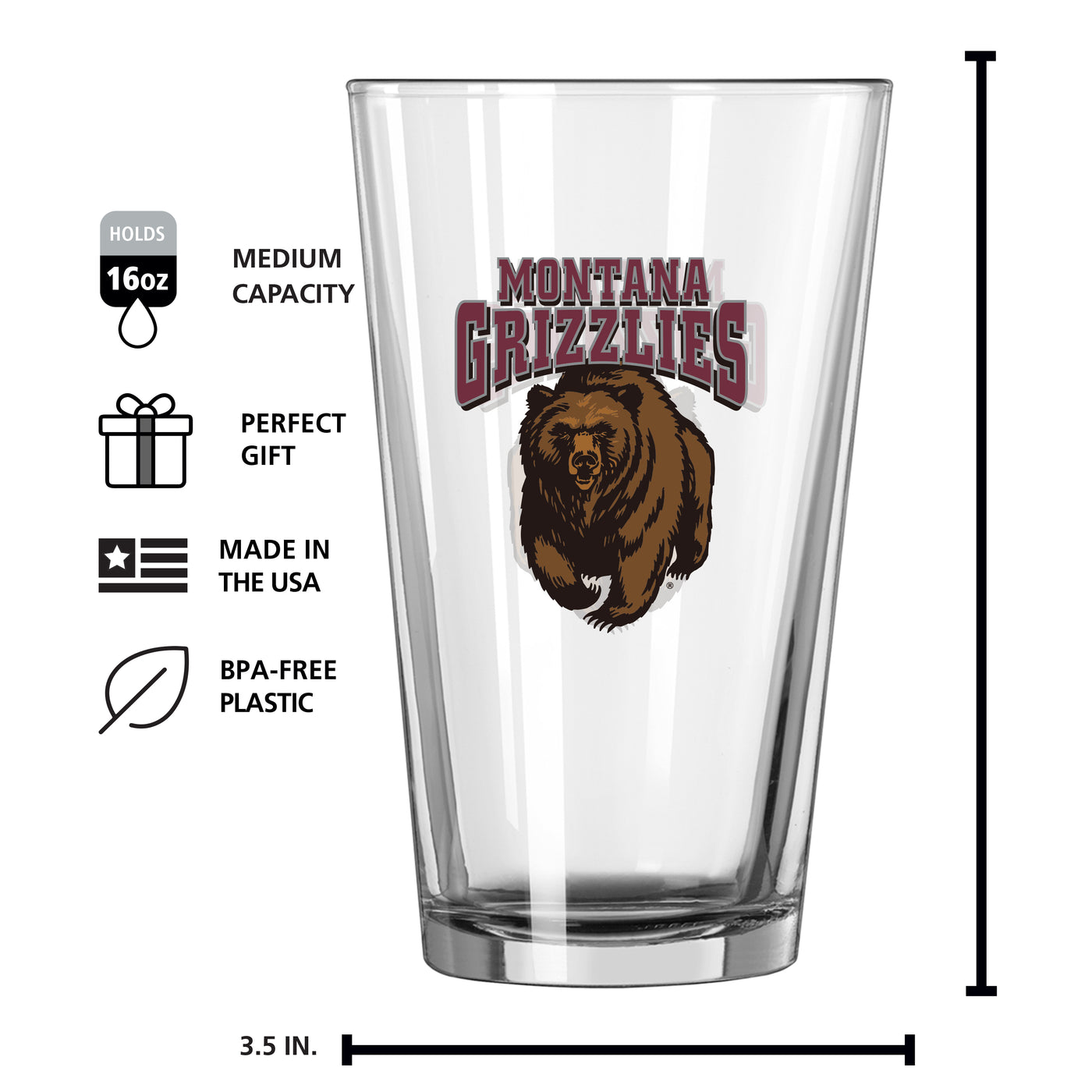 Montana 16oz Gameday Pint Glass