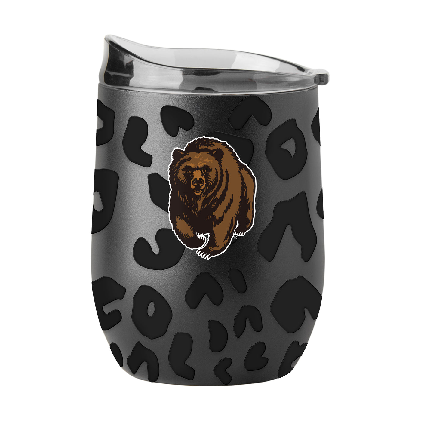 Montana Leopard 16oz Black Powdercoat Curved Beverage