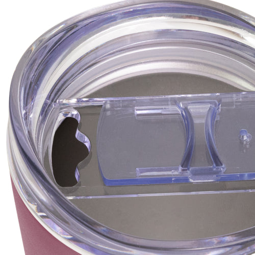 Montana 20oz Flipside Powder Coat Tumbler from Logo Brands, durable drinkware with a sleek powder-coated finish and flip lid.