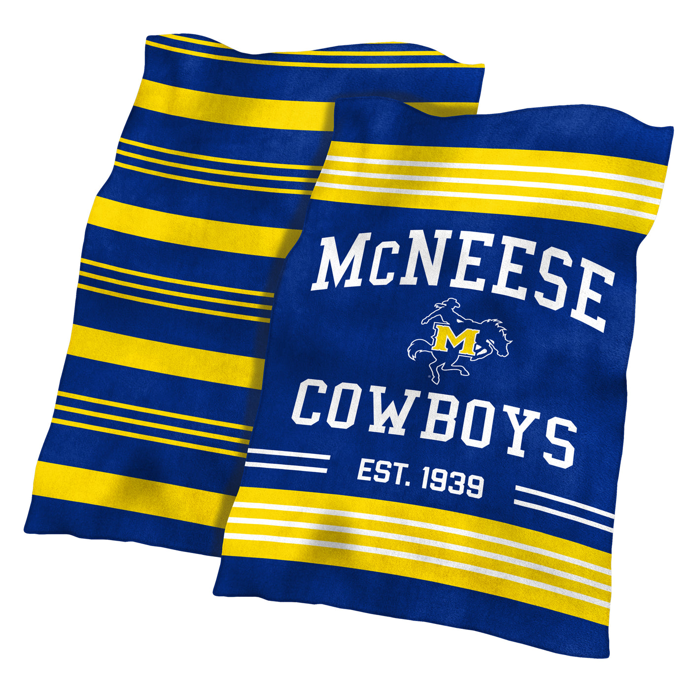 McNeese State Colorblock Plush Blanket