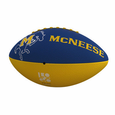 Mcneese State Combo Logo Junior-Size Rubber Football with Yellow Wdmk - Logo Brands