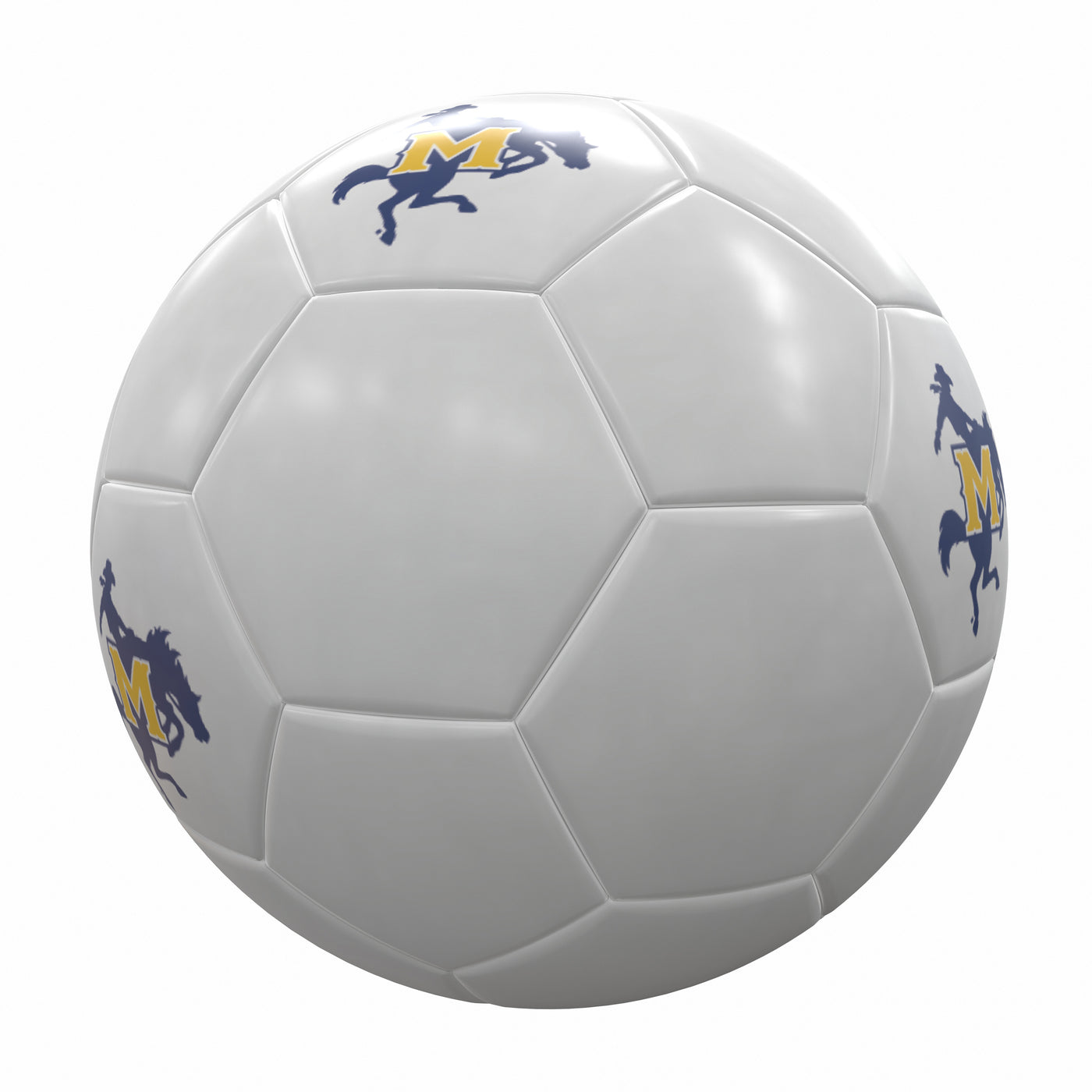 McNeese State University White Soccer Ball f/ Primary Logo