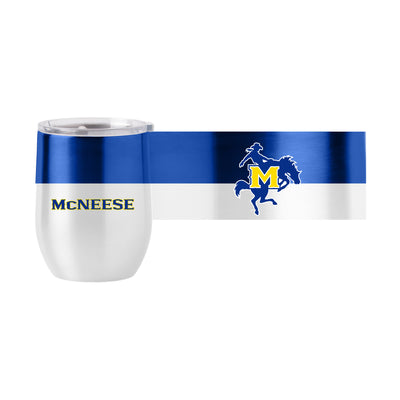 McNeese State 16oz Colorblock Stainless Curved Beverage