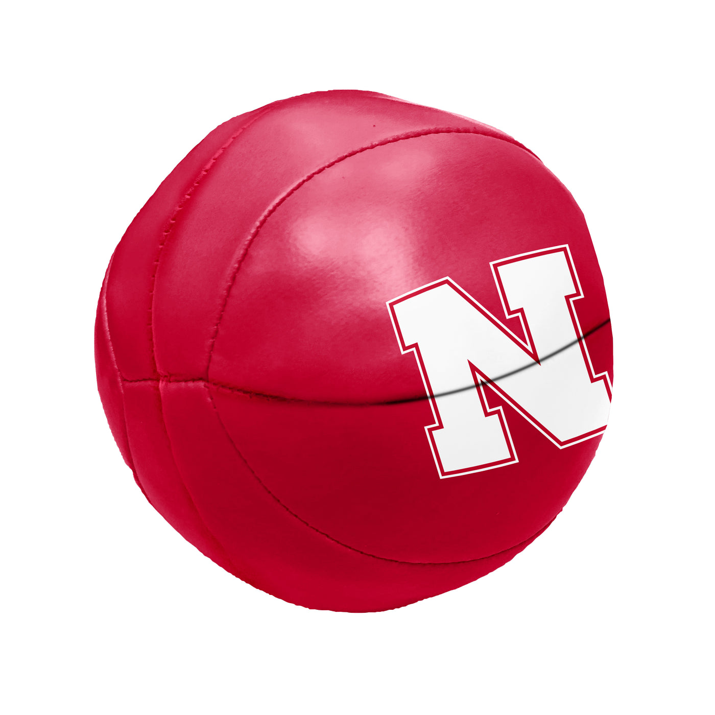 University of Nebraska Red Micro Soft Basketball f/ Primary Logo