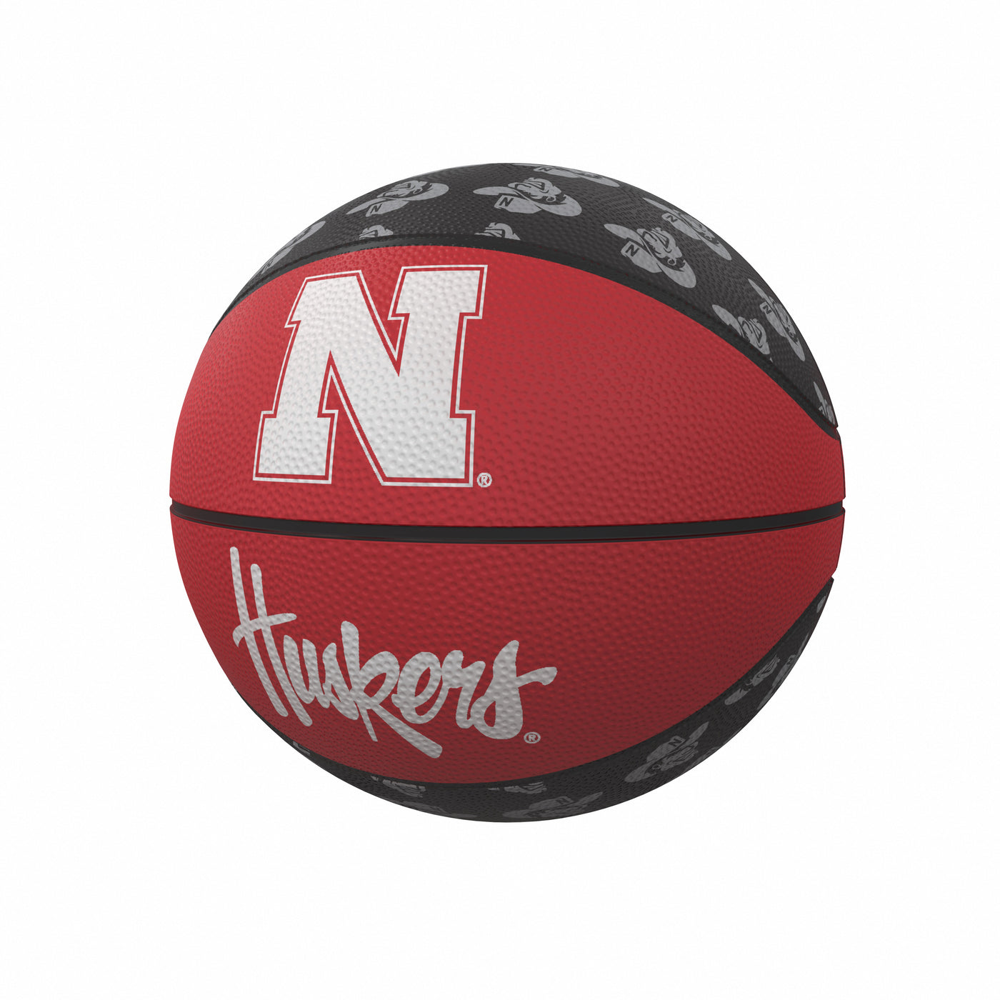 Nebraska Repeating Logo Mini-Size Rubber Basketball