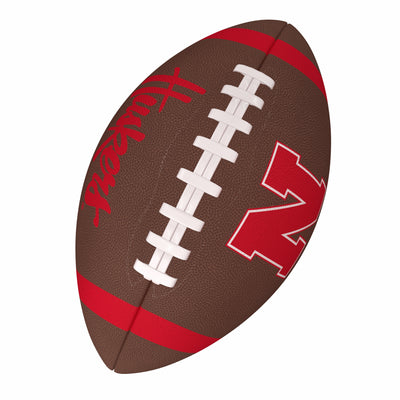 Nebraska Team Stripe Official-Size Composite Football - Logo Brands