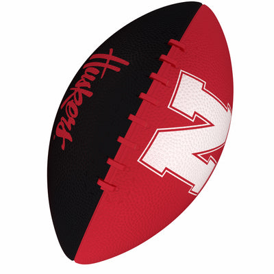 Nebraska Pinwheel Logo Junior Size Rubber Football - Logo Brands