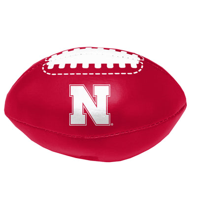 University of Nebraska Red Micro Soft Football f/ Primary Logo