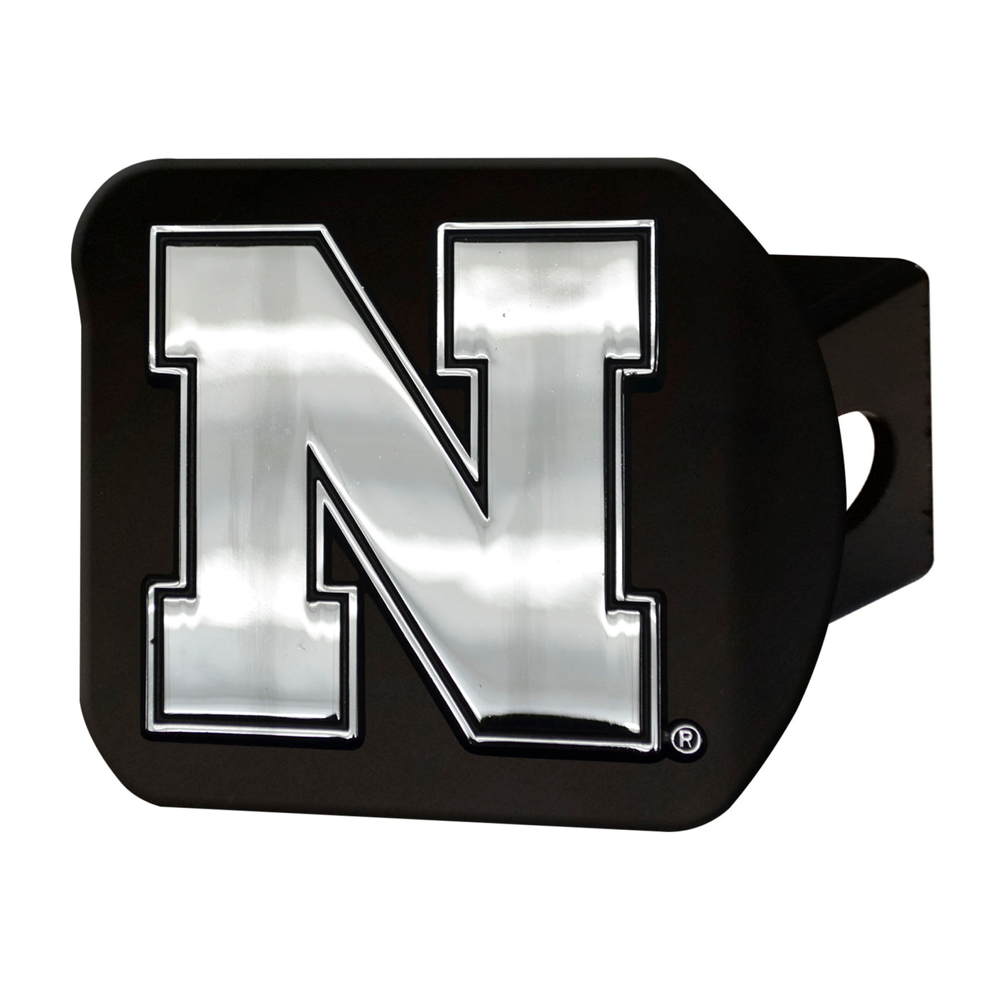 University of Nebraska Chrome on Black Hitch Cover