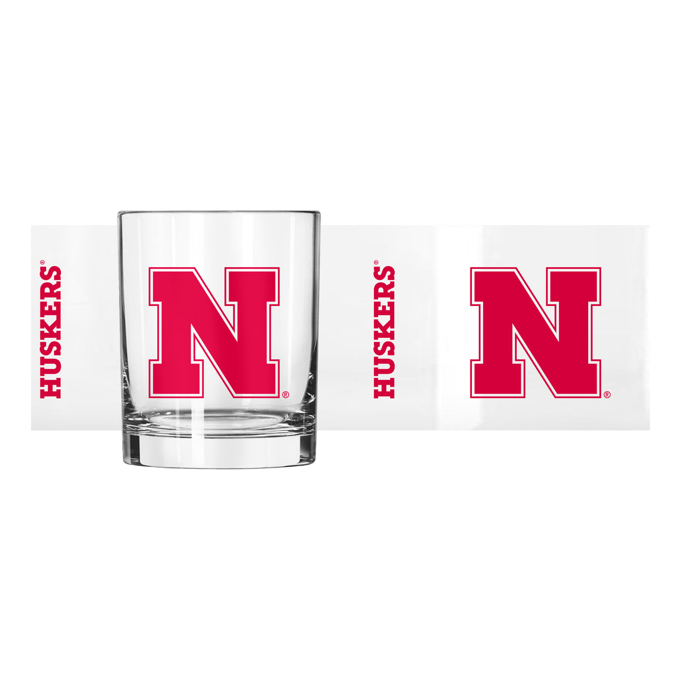 Nebraska 14oz Gameday Rocks Glass