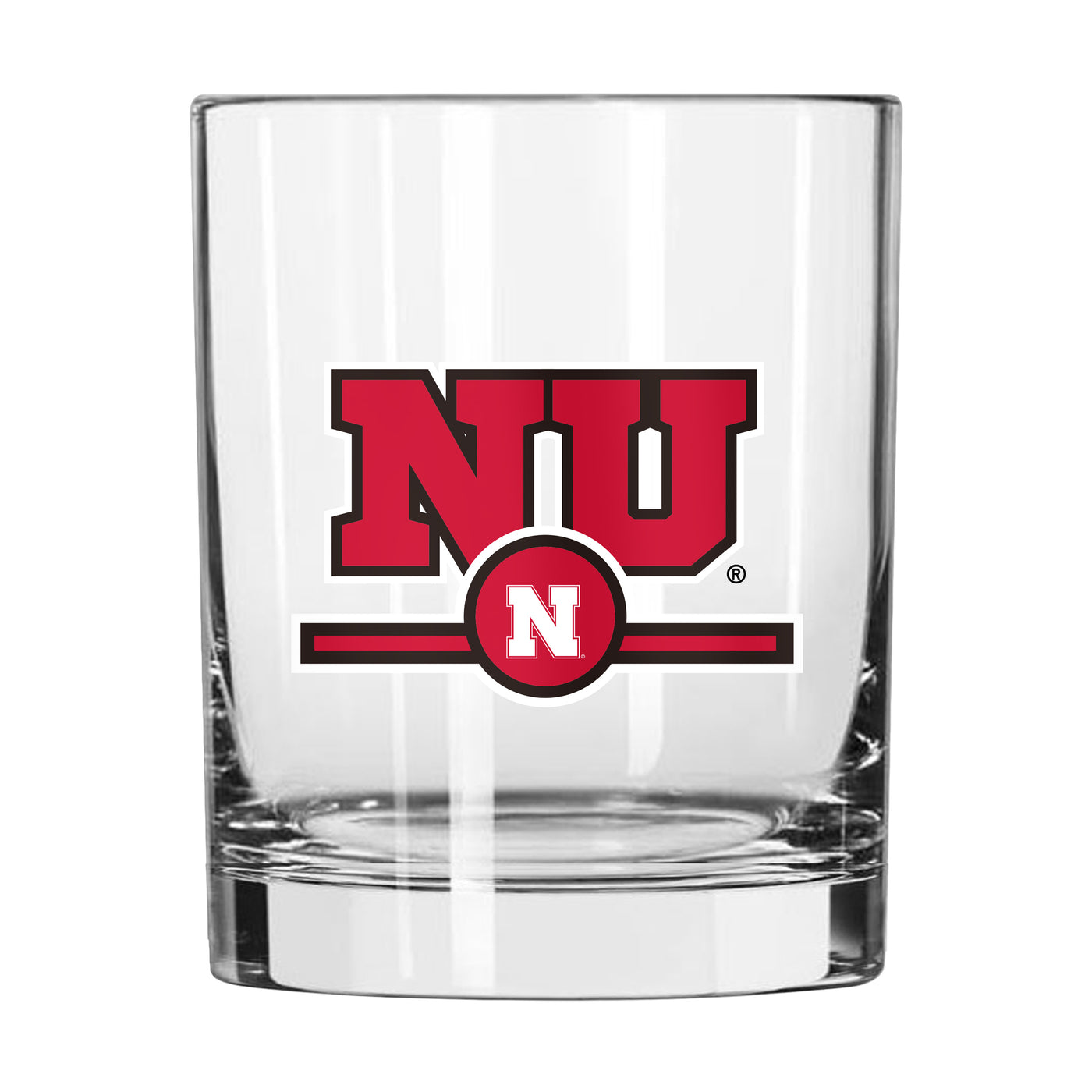 Nebraska 14oz Letterman Rocks Glass
