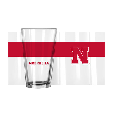 Nebraska 16oz Colorblock Pint Glass - Logo Brands