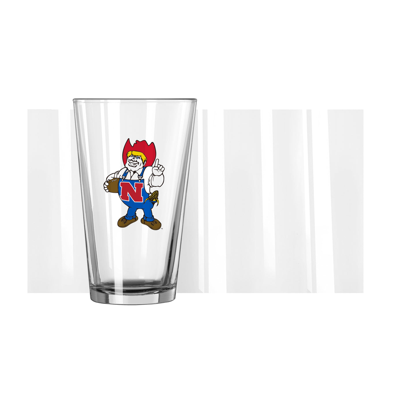 Nebraska 16oz Retro Herbie Pint Glass