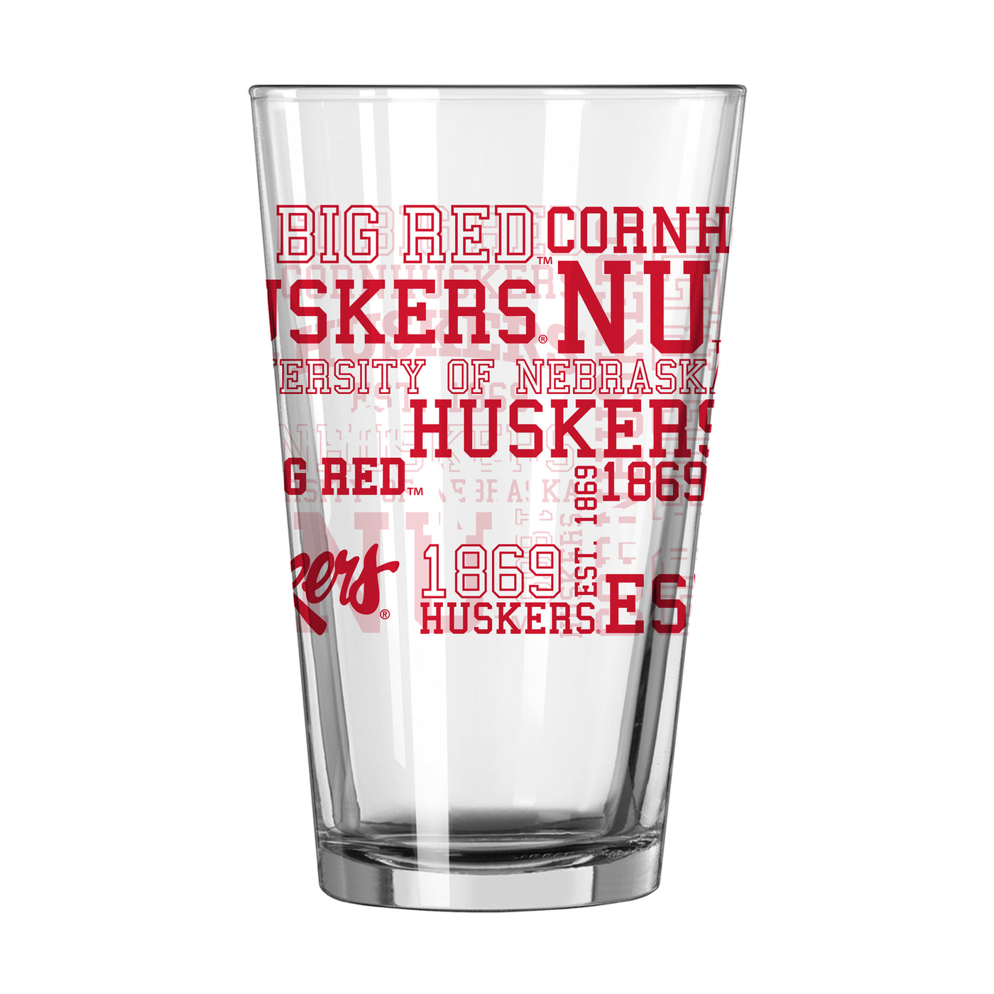 Nebraska 16oz Spirit Pint Glass