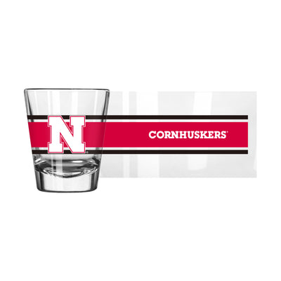 Nebraska 2oz Stripe Shot Glass
