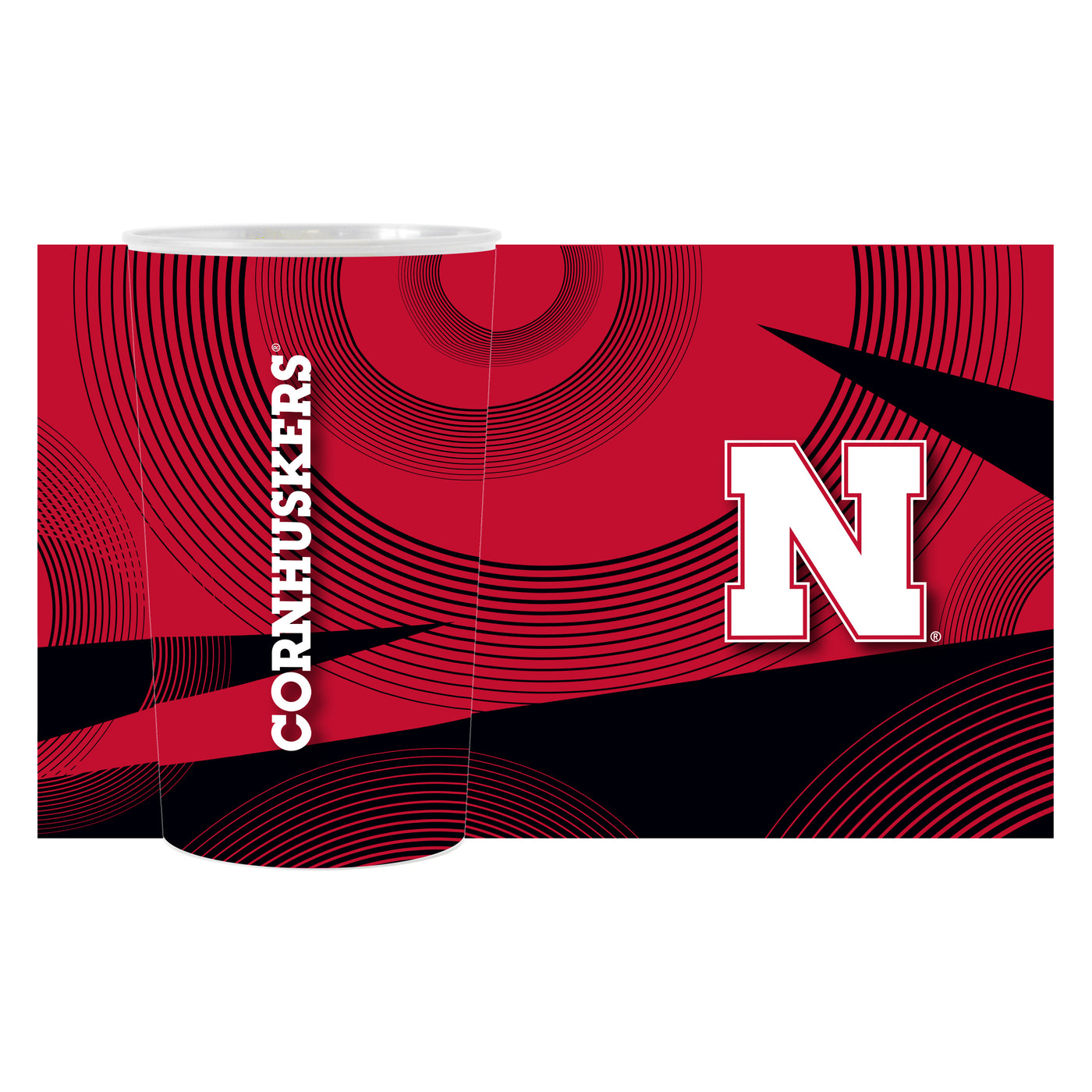 Nebraska Geometric Hardwall Cup 4 Pack