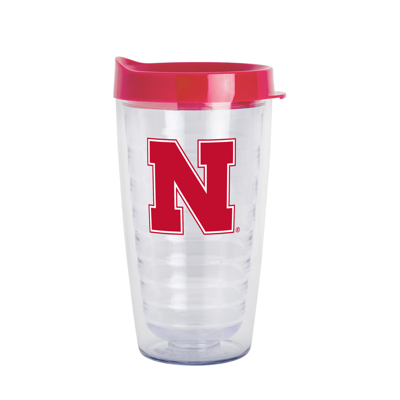 Nebraska 16oz Flipside Dbl Wall Clear Tumbler