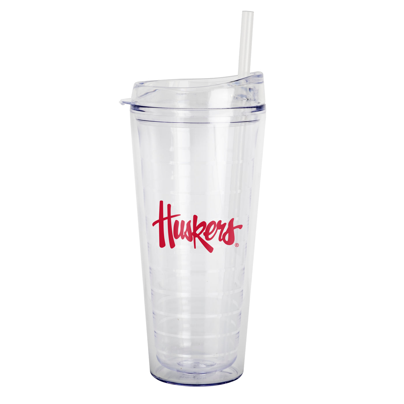 Nebraska 22oz Flipside Dbl Wall Clear Tumbler