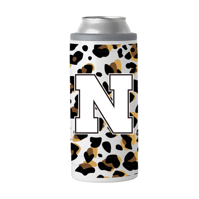 Nebraska 12oz Neutral Leopard Slim Can Coolie