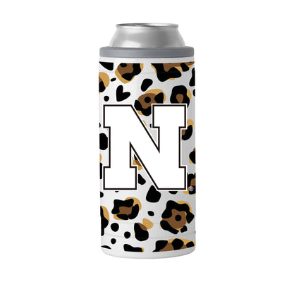 Nebraska 12oz Neutral Leopard Slim Can Coolie