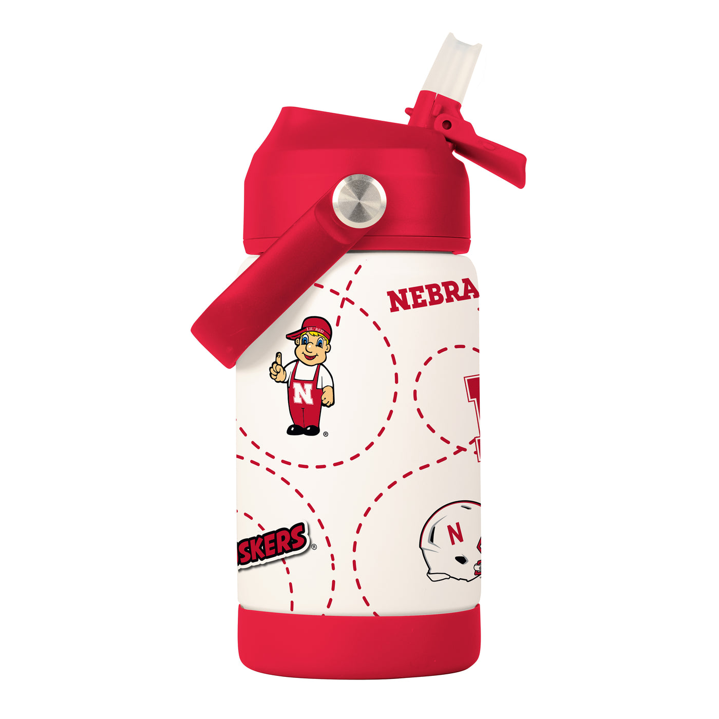 Nebraska 12oz Mascot SS Kids Bottle