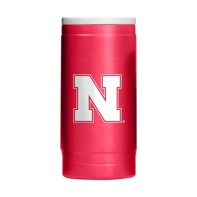 Nebraska 12oz Gameday Powder Coat Slim Can Coolie