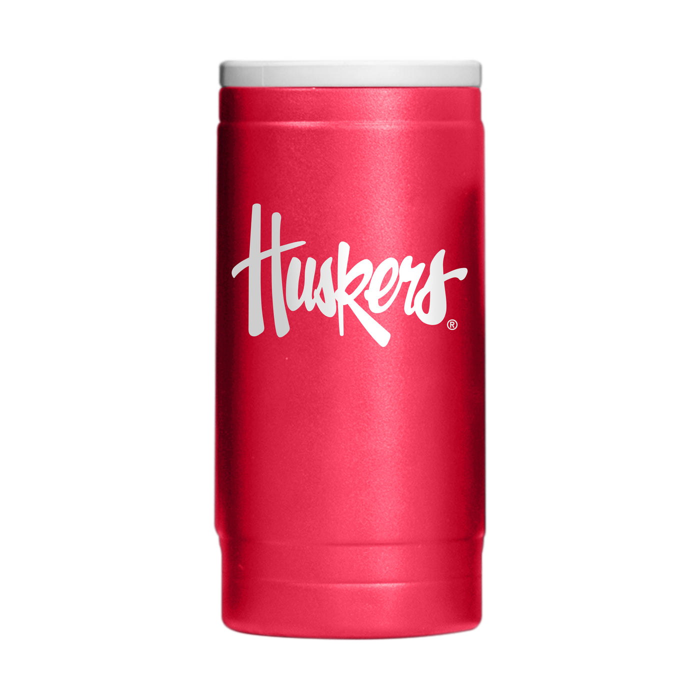Nebraska Flipside Powder Coat Slim Can Coolie