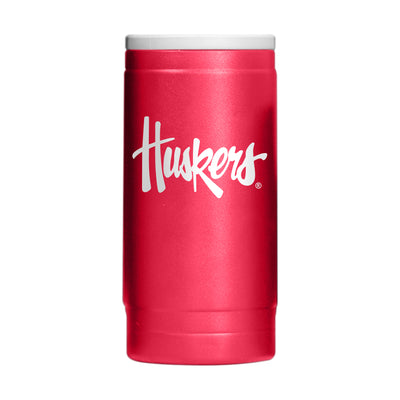 Nebraska Flipside Powder Coat Slim Can Coolie