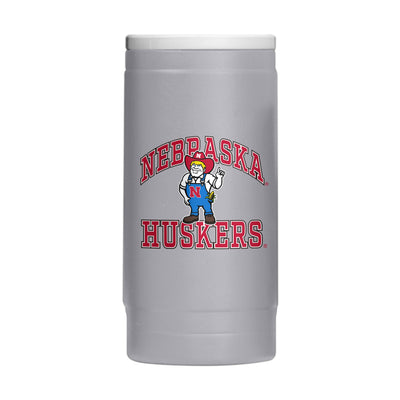 Nebraska 12oz Athletic Powder Coat Slim Can Coolie