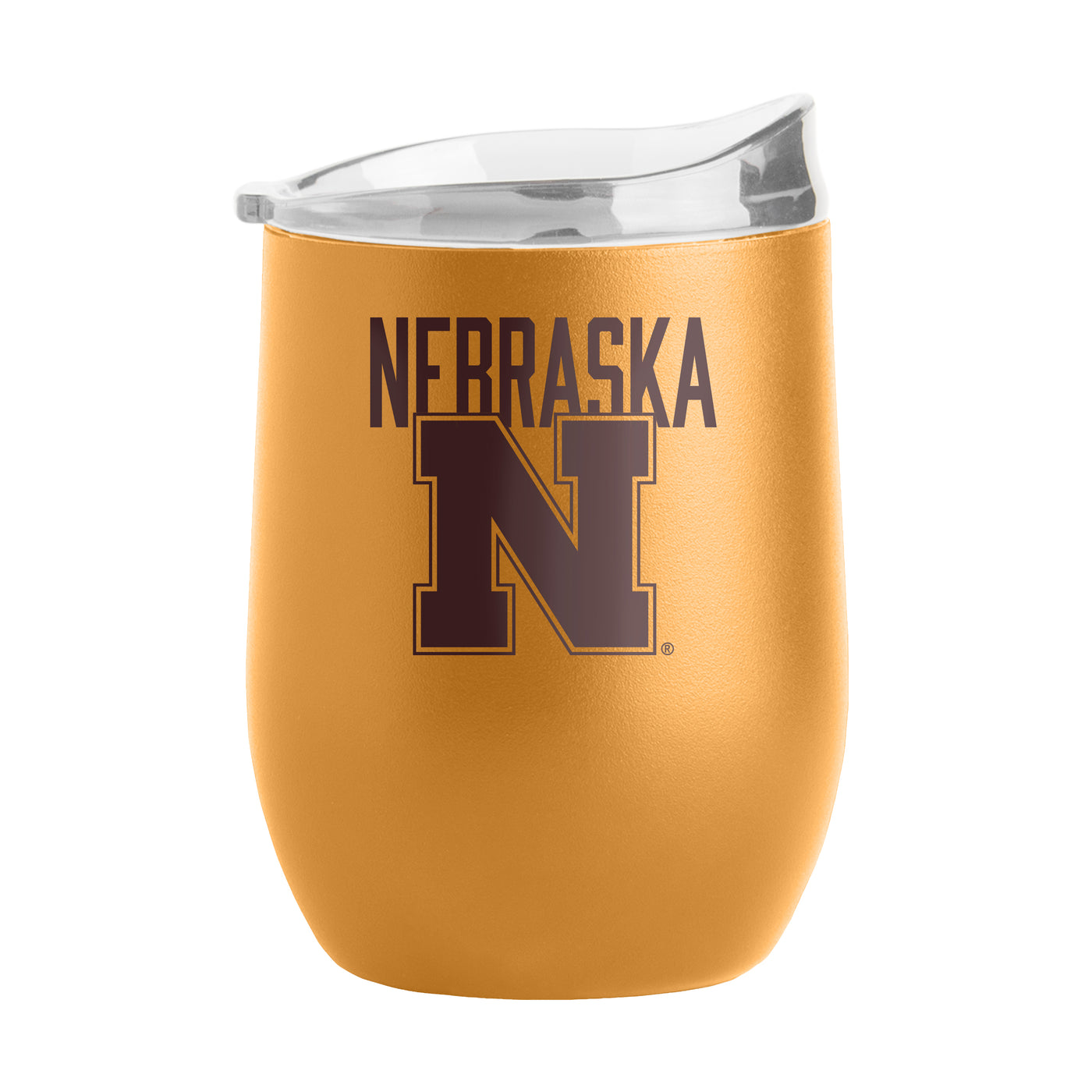 Nebraska 16oz Huddle Powder Coat Curved Beverage