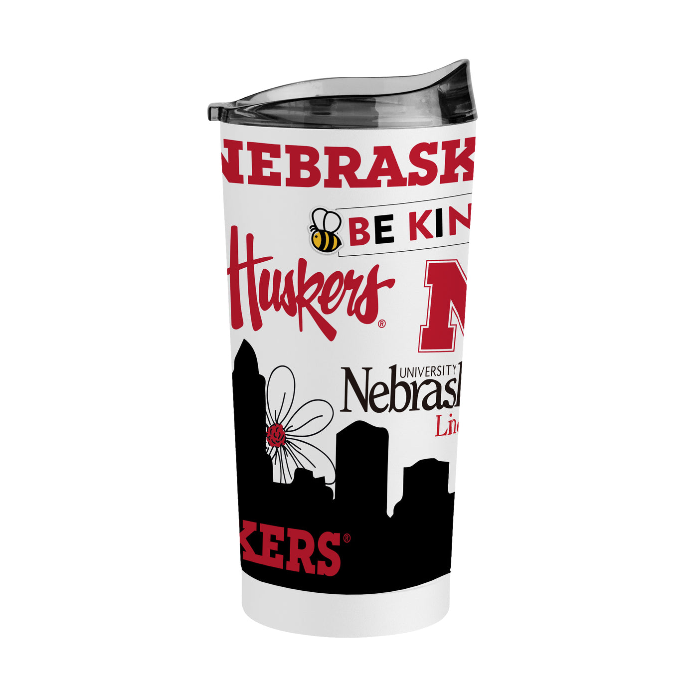 Nebraska 20oz Native Powder Coat Tumbler
