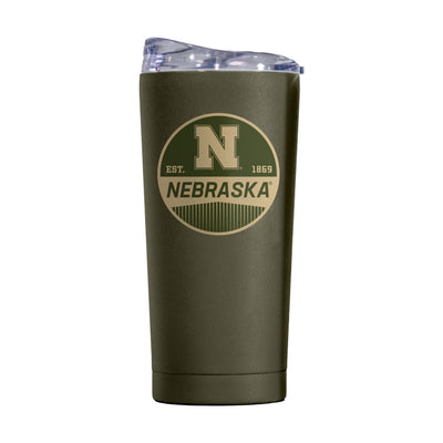 Nebraska 20oz Badge Powder Coat Tumbler - Logo Brands