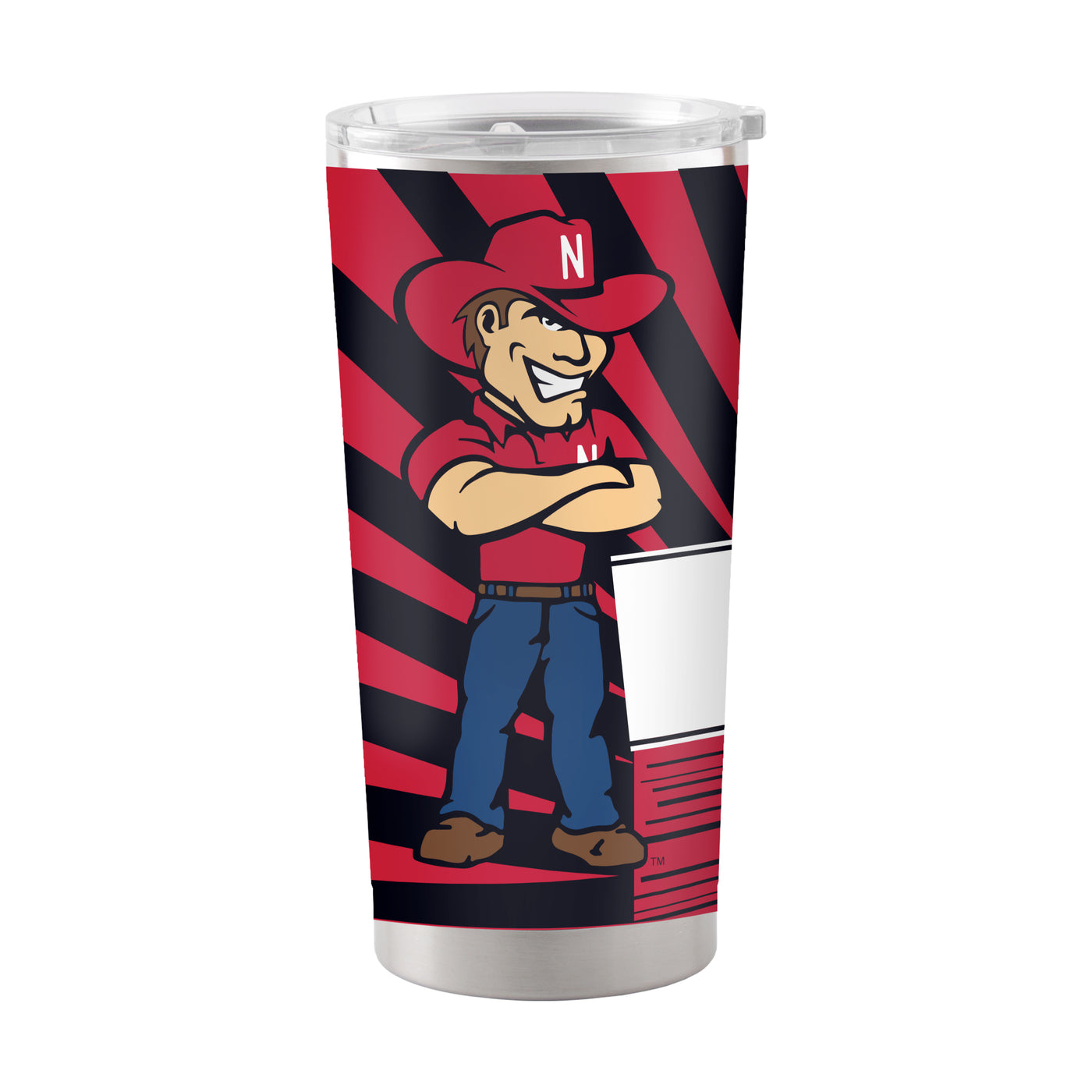 Nebraska 20oz Mascot Stainless Steel Tumbler