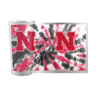 Nebraska 20oz Tie Dye Stainless Tumbler
