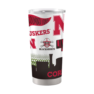 Nebraska 20oz Native Stainless Tumbler