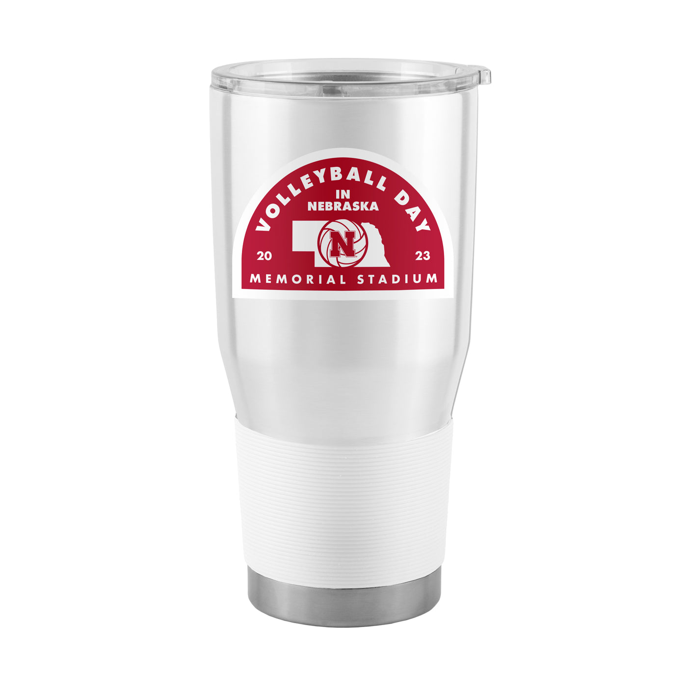 Nebraska 2023 Volleyball Day 30oz Stainless Steel Tumbler