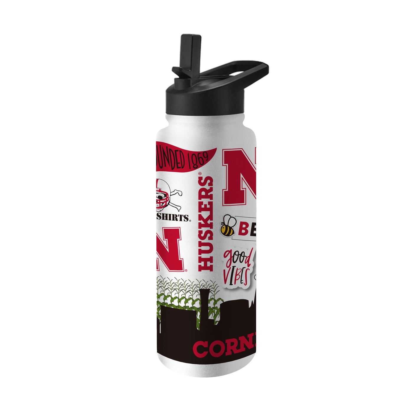 Nebraska 34oz Native Quencher Bottle - Logo Brands