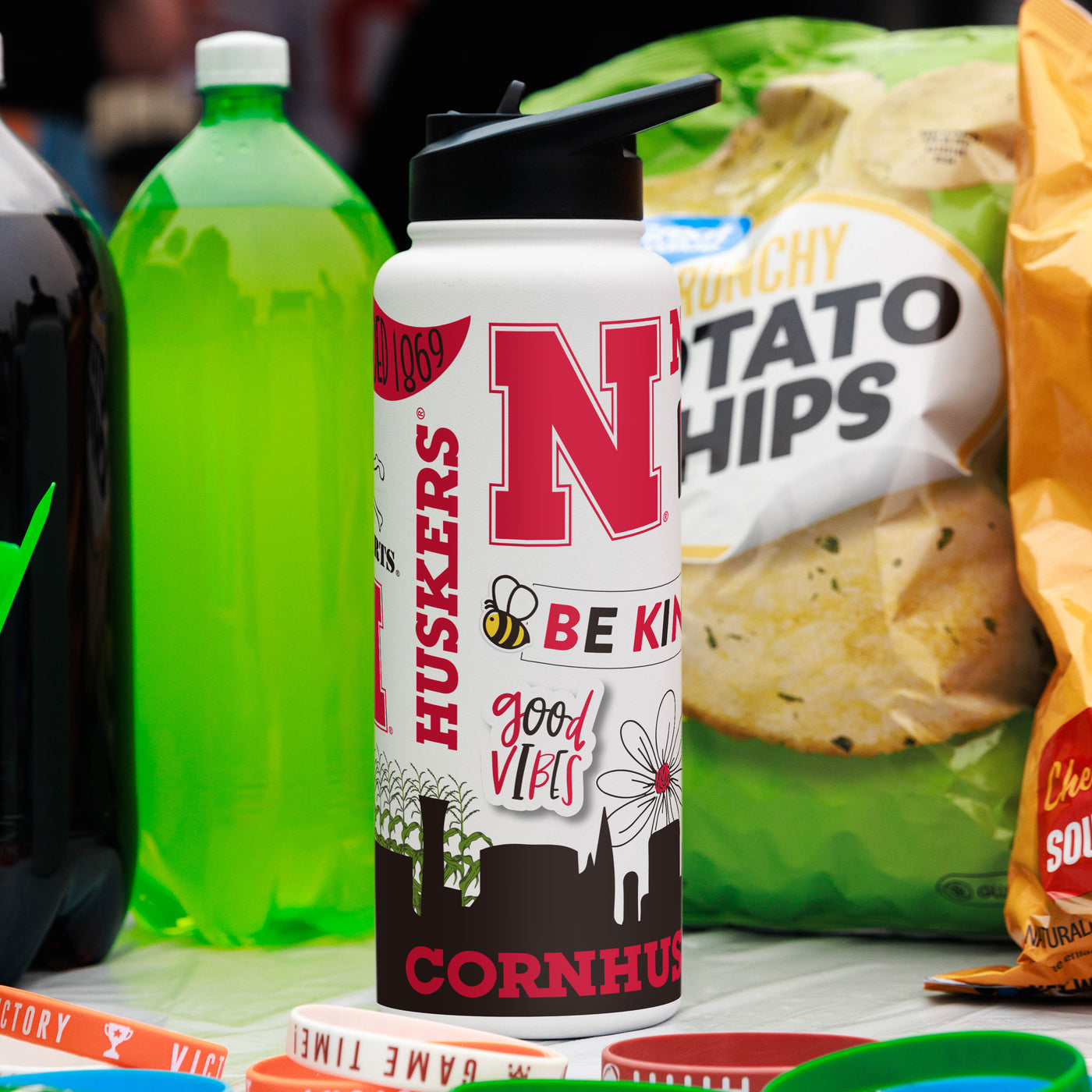 Nebraska 34oz Native Quencher Bottle - Logo Brands