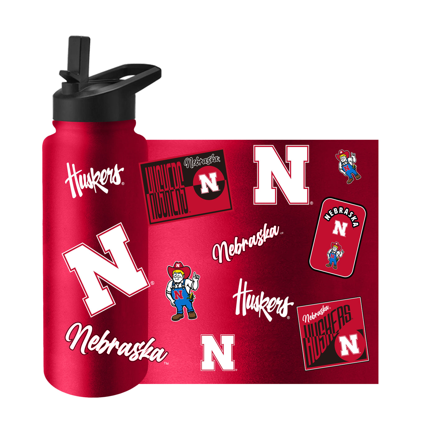 Nebraska 34oz Dreamweave Quencher Bottle