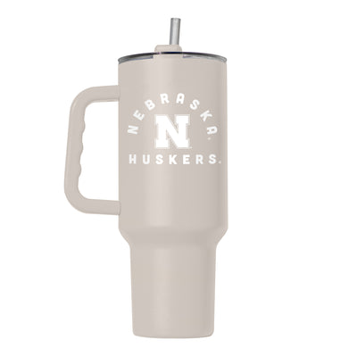 Nebraska 40oz Archway Sand Powder Coat Tumbler - Logo Brands